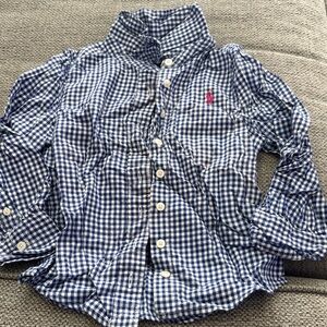 Ralph Lauren Kids Navy Gingham Shirt